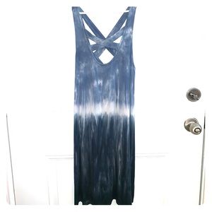 American Eagle Blue & White Tie Dye Dress.